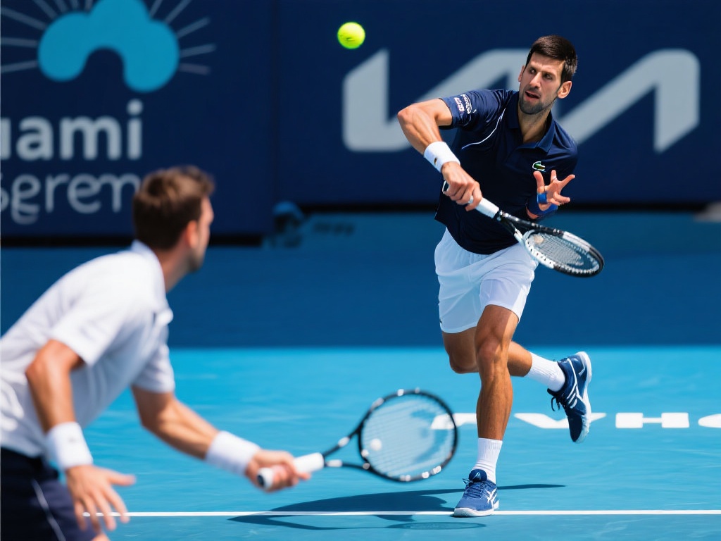 在迈阿密公开赛的赛场上，德约展现了他一贯